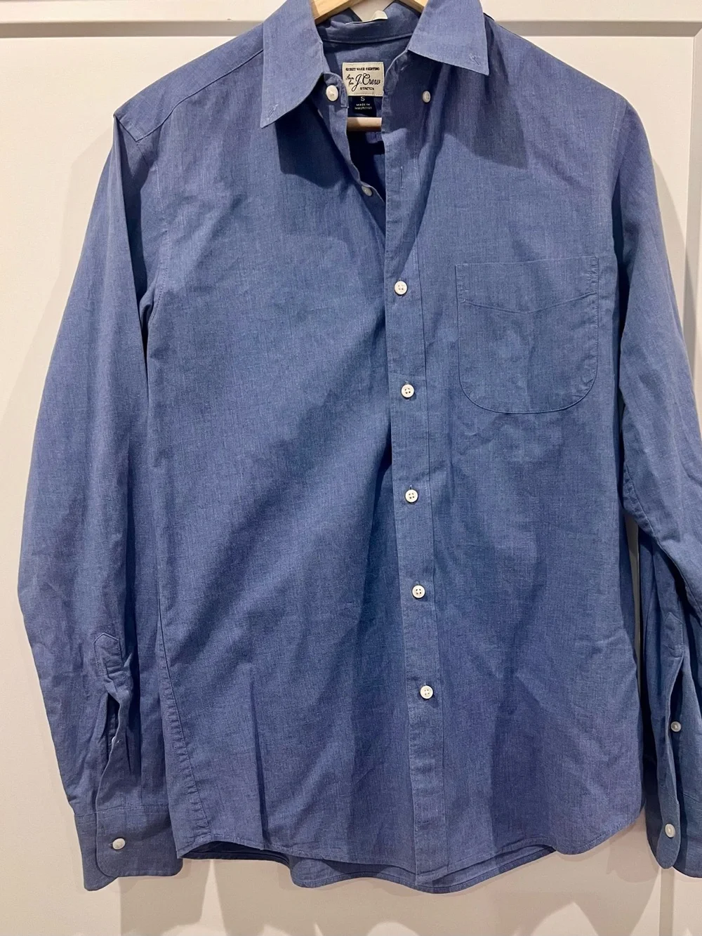 J.Crew Secret Wash Stretch Slim Fit Blue Button Down Shirt Men’s Small